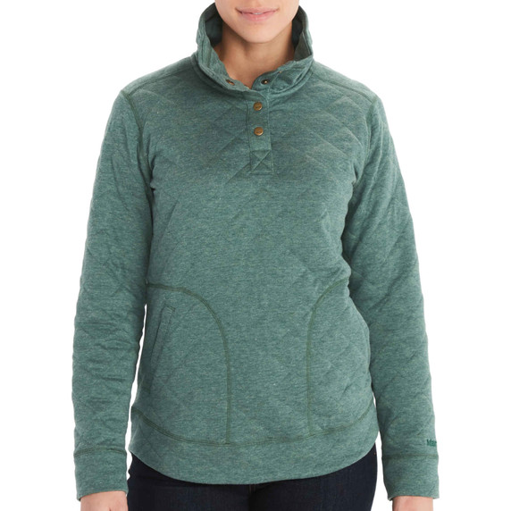 Marmot Roice LS Womens Pullover Heather Green