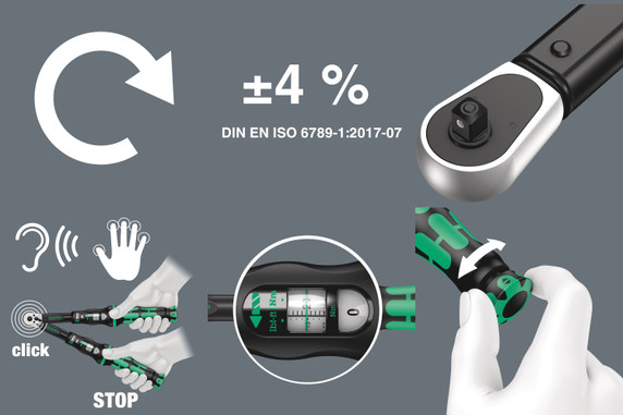 Wera A5 Click-Torque Wrench 1/4" Drive 2.5 - 25Nm