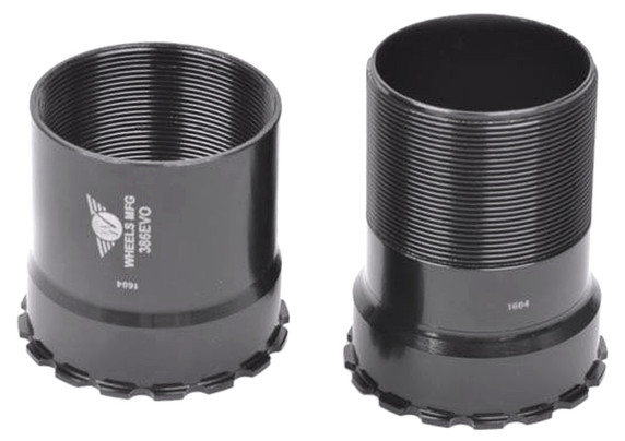 Wheels MFG 386EVO PressFit Threaded Bottom Bracket Black