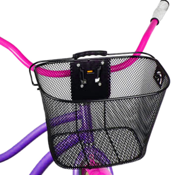 BC Wire Mesh Quick Release Adjustable Front Basket Black