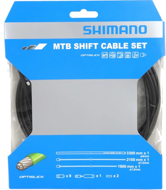 Shimano Optislick SL-M8000 1800/2100mm MTB Shift Cable Set Black