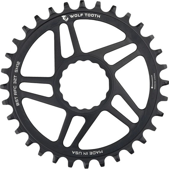 Wolf Tooth Shimano DirectMount Boost Shimano 12sp Chainring Black