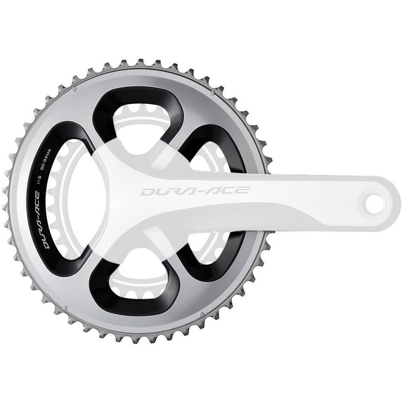 パーツ SHIMANO DURA-ACE FC9000 52-36T 170mm Shimano Dura-Ace FC9000 52T Chainring Black/Silver - Pushys