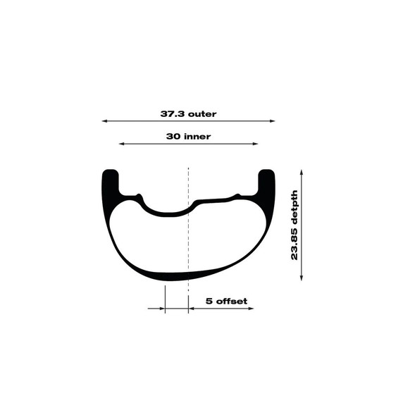 WTB CZR i30 700c/29in TCS 2.0 28 Hole Rim Black