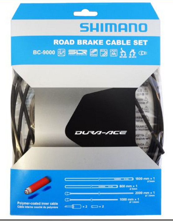 Shimano Dura-Ace BC-9000 Polymer Coated Road Brake Cable Set Black