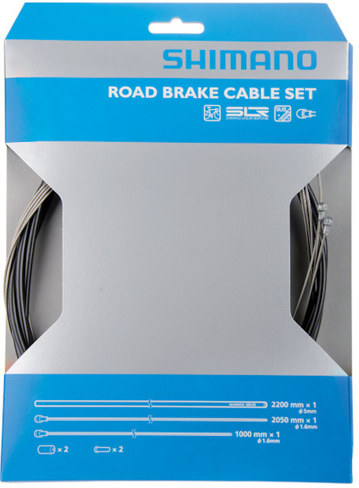Shimano Standard Stainless Steel Road Brake Cable Set Black