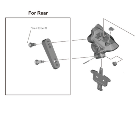 Shimano Dura-Ace BR-R9270 Rear Caliper Fixing Screw B2