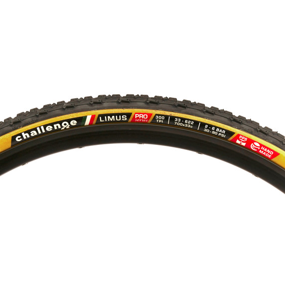 Challenge Limus Pro 700x33c Open Tubular CX Tyre Black/Tan