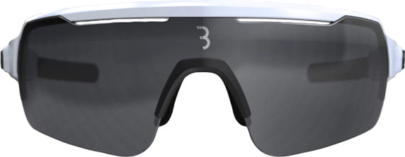BBB Commander Sports Glasses White Frame Smoke Silver Lens