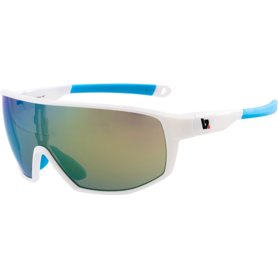 BZ Optics RST Sunglasses White/Blue (Green HD Mirror Lenses)