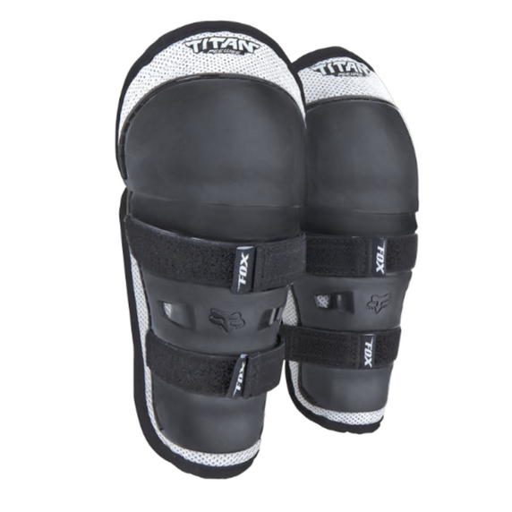Fox Peewee Titan Knee/Shin Guard Black Silver