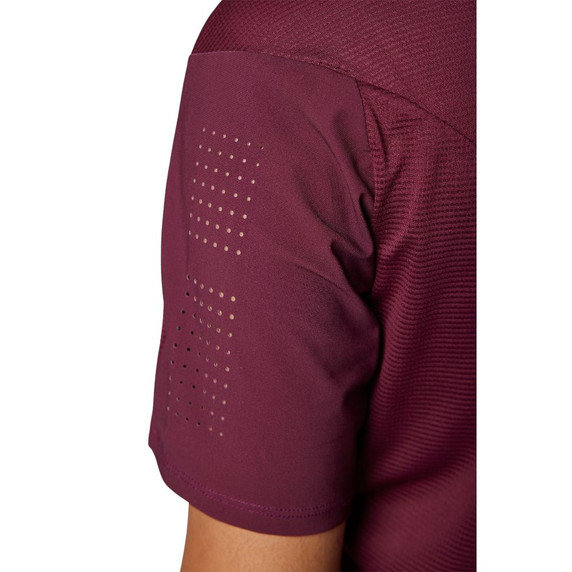 Fox Womens Flexair SS Jersey Dark Maroon 