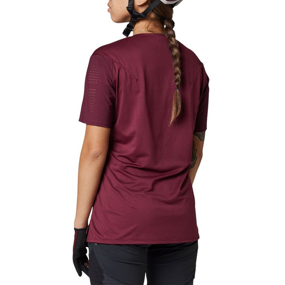 Fox Womens Flexair SS Jersey Dark Maroon 