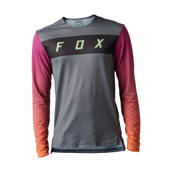 Fox Flexair Arcadia Mens MTB LS Jersey Pewter 