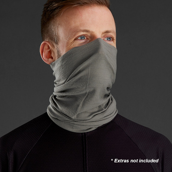 GripGrab Merino Wool MultiFunctional Neck Warmer Grey