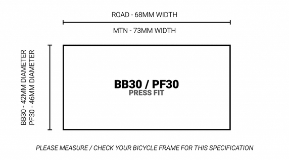 Praxis M24(GXP) 68mm BB30/PF30 Road Conversion 
