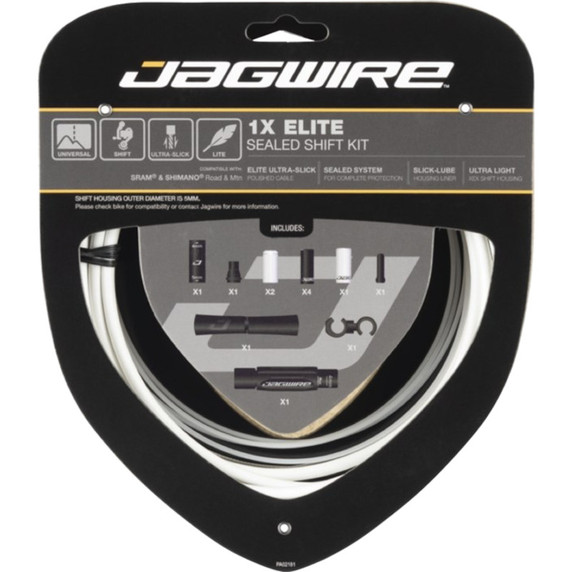 Jagwire MTB/Road Elite Sealed Shift Kit 1x SRAM/Shimano White