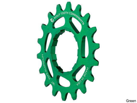 Wolf Tooth Aluminum Single Speed Cog Green 20T