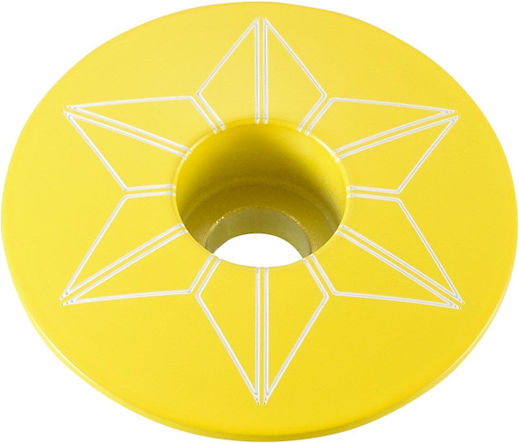 Supacaz Star Capz Powder Coated TDF Yellow