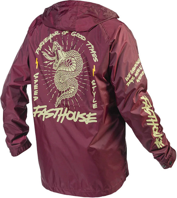 Fasthouse Venom Hooded Jacket Maroon 2022