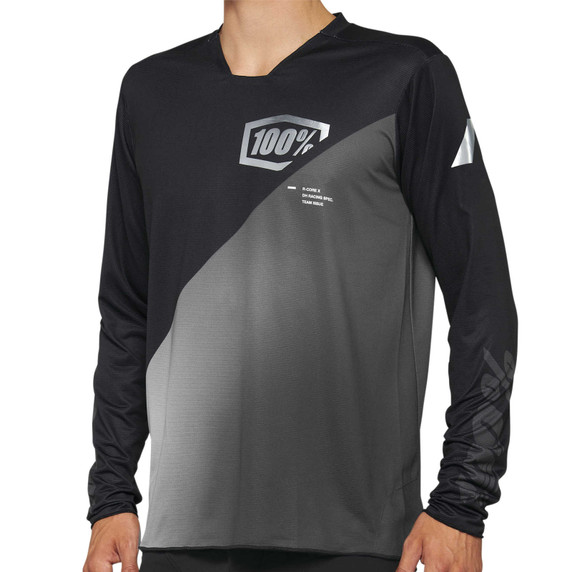 100% R-Core X LS DH Jersey Black/Grey