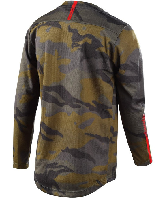 Troy Lee Designs Flowline Youth MTB LS Jersey Jersey Spray Camo Army