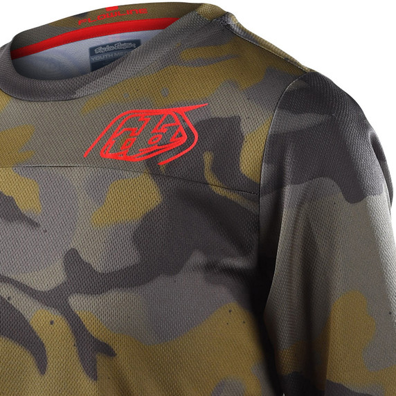 Troy Lee Designs Flowline Youth MTB LS Jersey Jersey Spray Camo Army