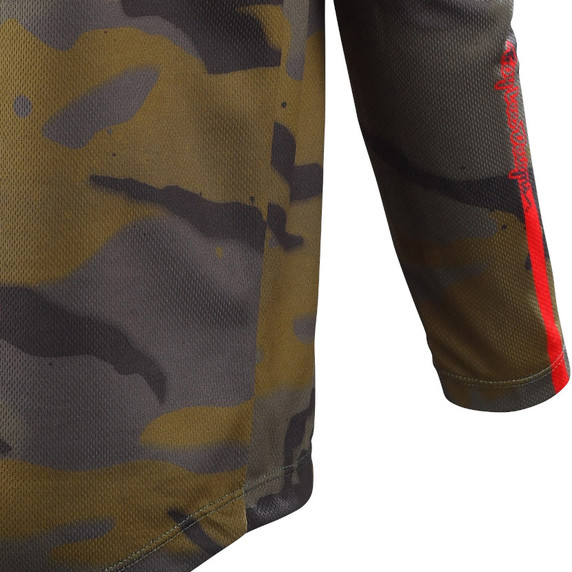 Troy Lee Designs Flowline Youth MTB LS Jersey Jersey Spray Camo Army