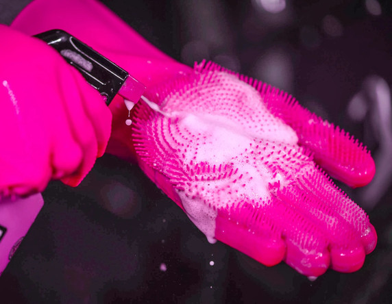Muc-Off Deep Scrubber Gloves Pink