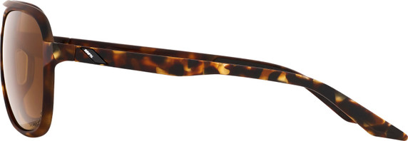 100% Kasia Round Sunglasses Soft Tact Havana (Bronze Peakpolar Lens)