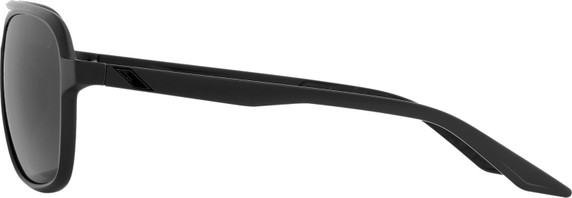 100% Kasia Round Sunglasses Matte Black (Black Mirror Lens)