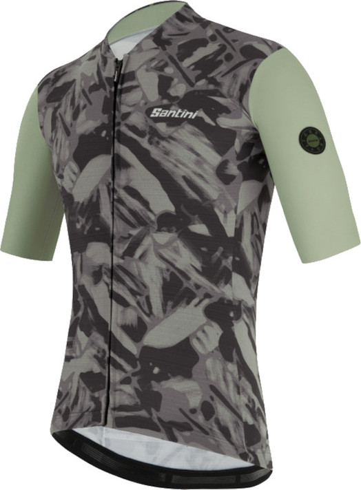 Santini Gravel Race Jersey Grey Camo/Green 2022