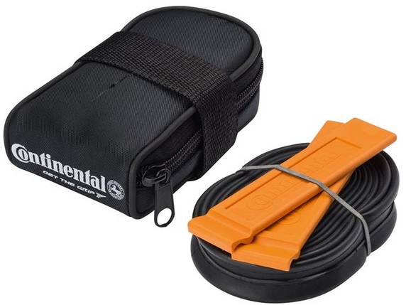 Continental Presta Inner Tube & 60mm Tyre Lever Saddle Bag Kit