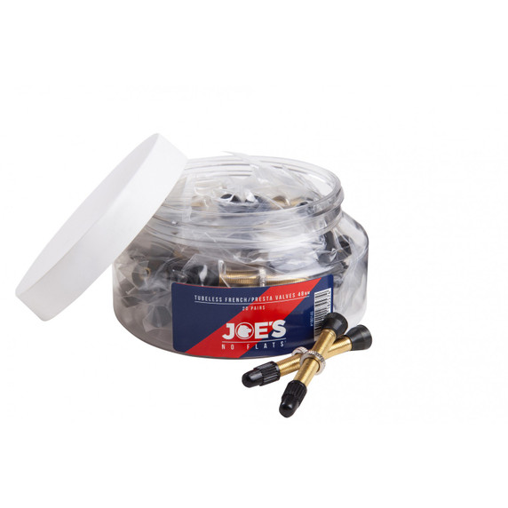 Joes No-Flats Presta Valves 40mm 20pcs Jar
