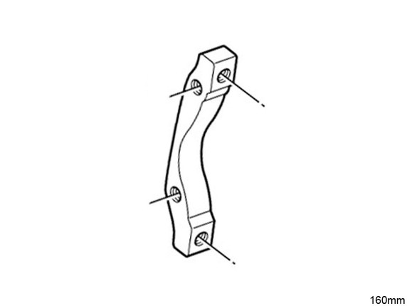 Shimano SM-MA-F160-PS (Caliper: Post-mount, A-STD Front) Adapter 160mm
