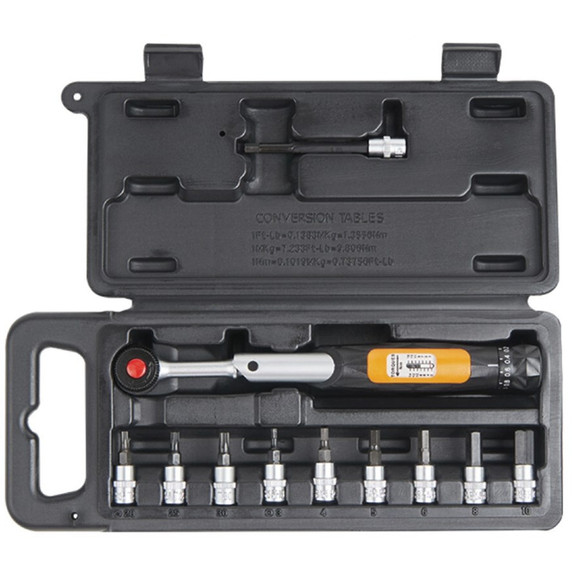 Super B 1/4" Drive 2-15nm Torque Wrench with Bit Sockets