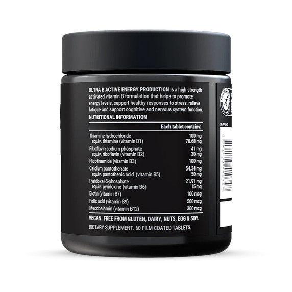 PILLAR Performance Ultra B Active Peak Performance 60 Tablets