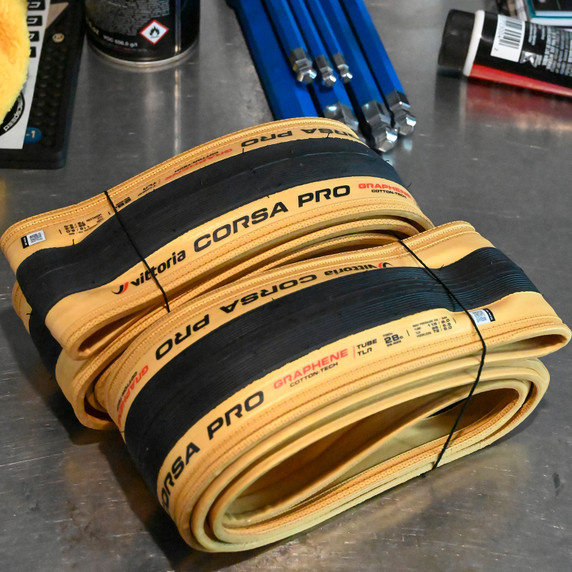 Vittoria Corsa PRO Gold Limited Edition 700x28c TLR Twin Pack