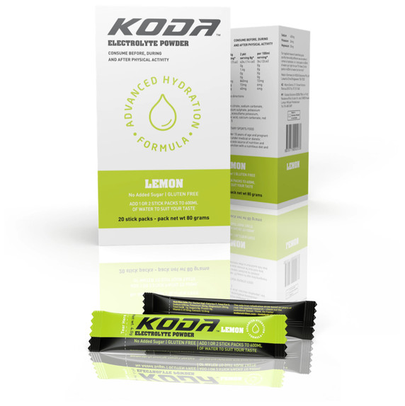 Koda Lemon Electrolytre Sticks 20 Pack