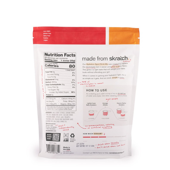 Skratch Labs Sport Hydration Drink Mix Fruit Punch 1320g