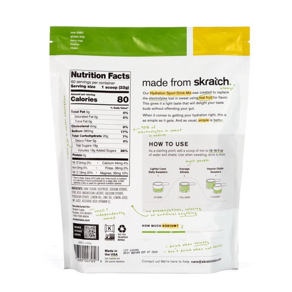 Skratch Labs Sport Hydration Drink Mix Lemon + Lime 1320g