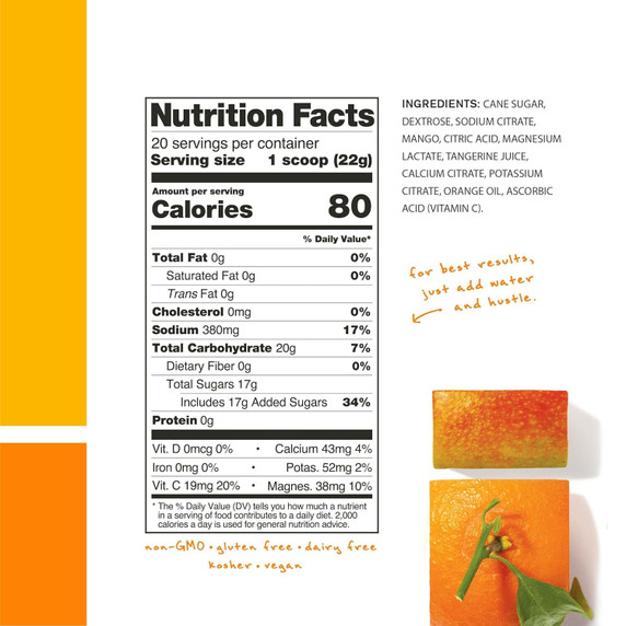 Skratch Labs Mango Tangerine Sport Hydration Drink Mix 440g