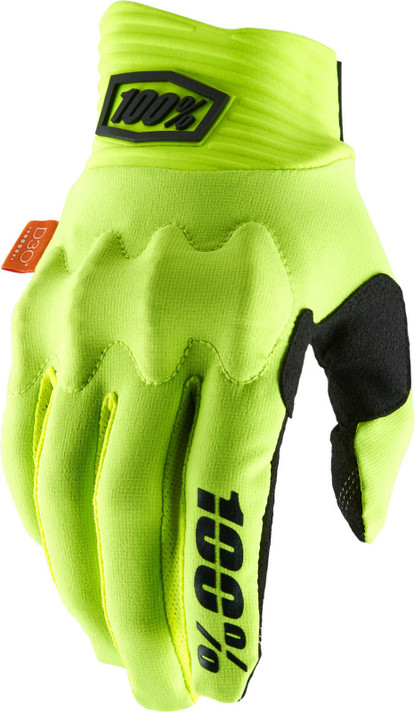 100% Cognito D3O Gloves Fluo Yellow/Black