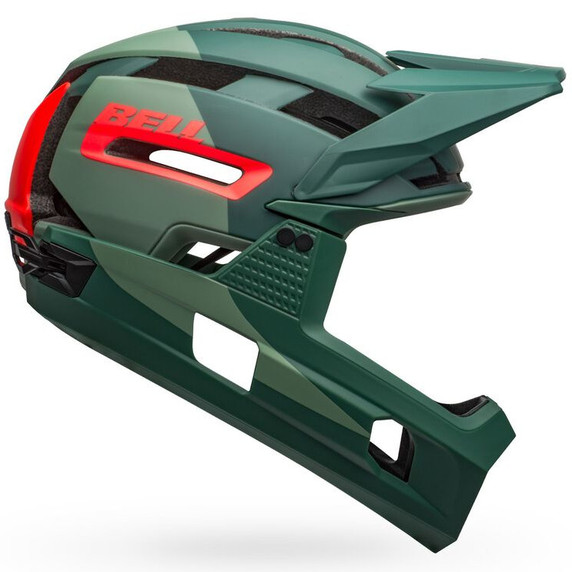 Bell Super Air R MIPS Full Face Helmet Matte/Gloss Green/Infrared