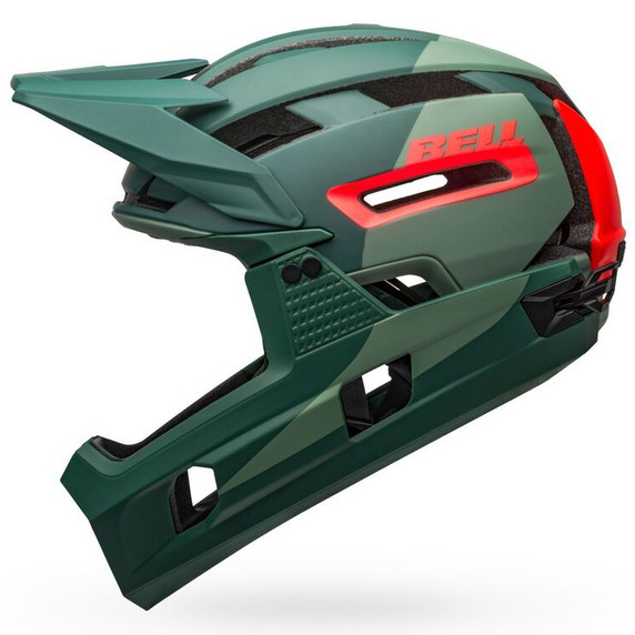 Bell Super Air R MIPS Full Face Helmet Matte/Gloss Green/Infrared