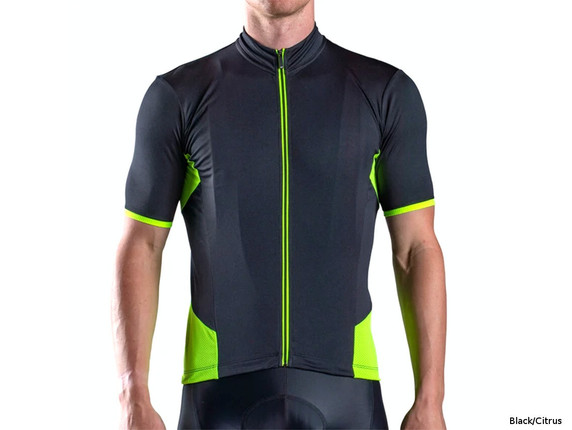 Bellwether Distance Black/Citrus SS Jersey
