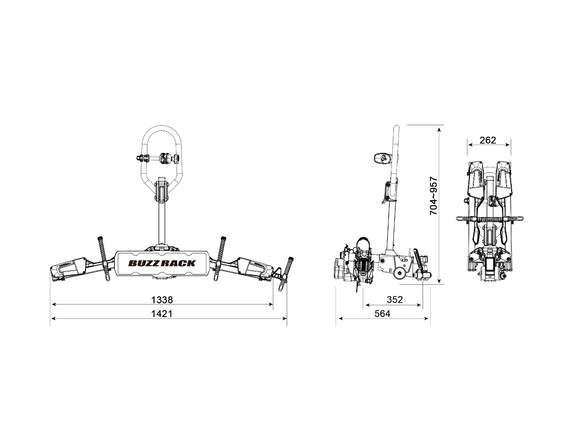 Buzzrack E-Scorpion 1 Compact Tow Ball E-Bike Carrier - 1 Bike