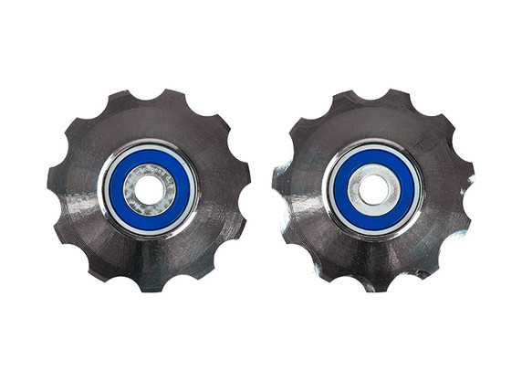 CeramicSpeed 3D Printed Hollow Ti SRAM 11 Speed Pulley Wheels 2019 - 11-Speed - Nature G.B. - Titanium Coated