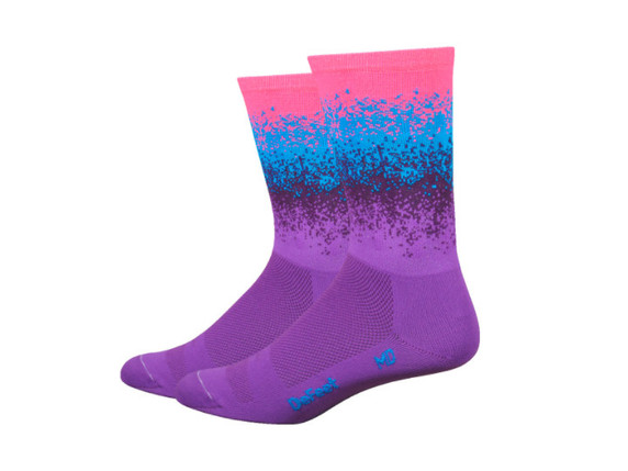 Defeet Barnstormer Aireator 6 Ombre Socks - Pink/Blue/Purple