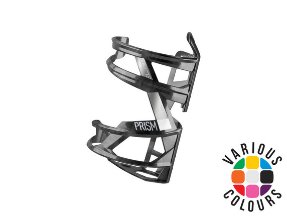Elite Prism Carbon Bottlecage Black Gloss/White Logo Right